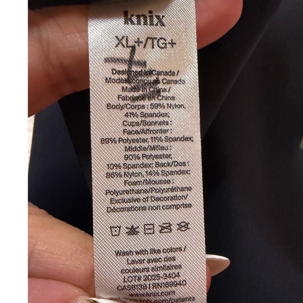 Knix Catalyst Sports Bra Black High Impact Molded Cups XL+ HIBRA121BXL1 - Picture 5 of 7
